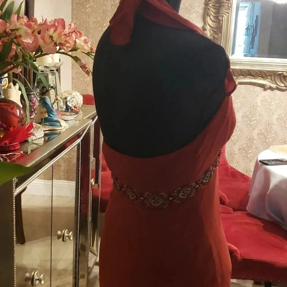 Bcbg Maxazaria silk backless dress size 8 - Picture 3 of 4